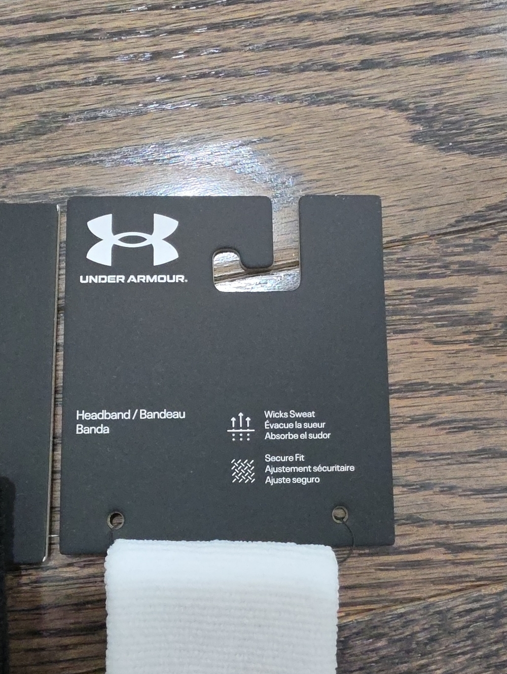NWT Under Armour Headband Black & White Headbands - Picture 4 of 4